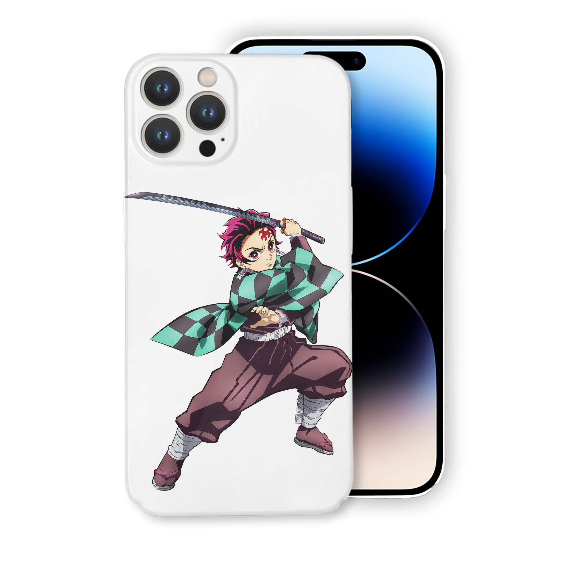 （画像用） 鬼滅の刃 竈門 炭治郎／かまど たんじろう Kamado Tanjirou 【iPhone 14シリーズ対応】ハードケース